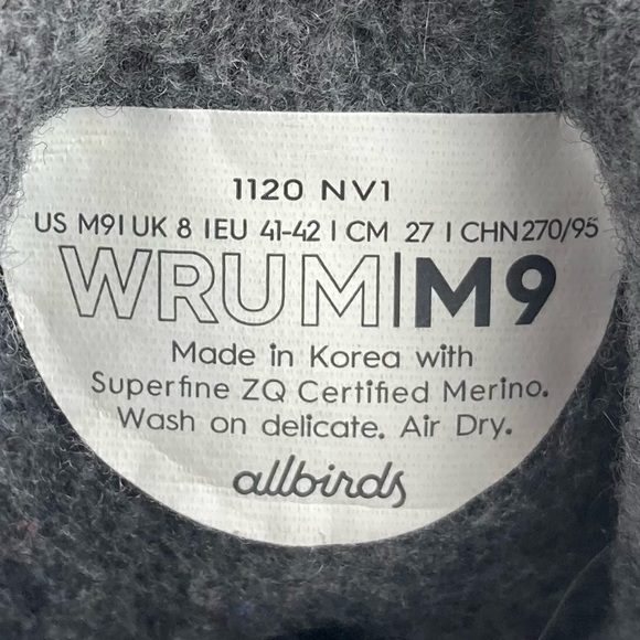 Allbirds Men’s Wool Runner Up Mizzle Gray Chukka Shoes Lace Up Size 9.0 - Picture 10 of 10